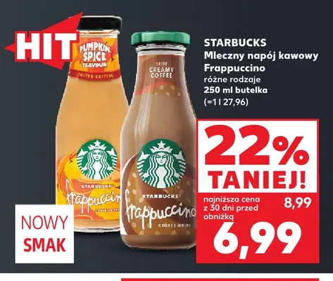 Mleczny napój kawowy Frappuccino Creamy Coffee Starbucks promocja w Kaufland