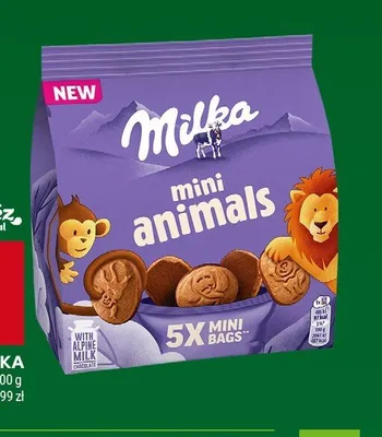 Ciastka Milka mini animals promocja w Stokrotka