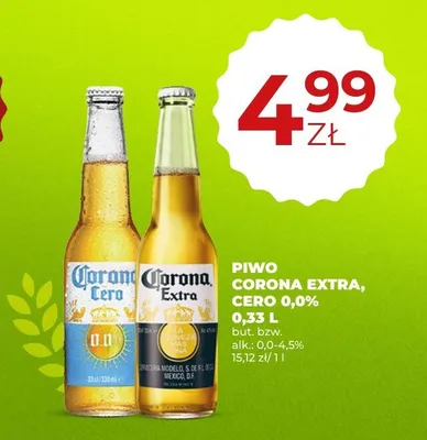 Piwo Corona Extra promocja w Duży Ben