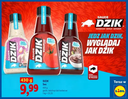 Sos garlic Dzik promocja w Lidl