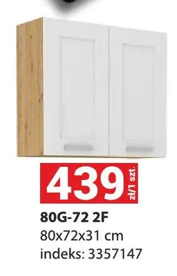 Szafka kuchenna Luna 80g-72 2F 80x72x31cm promocja w Merkury Market