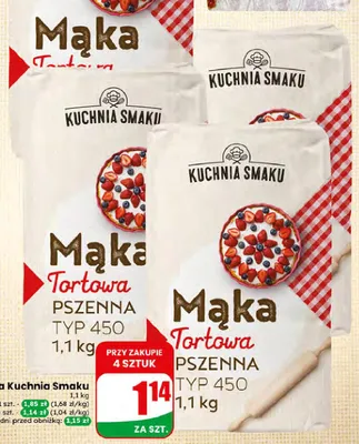 Mąka tortowa Kuchnia Smaku pszenna typ 450 promocja w Dino