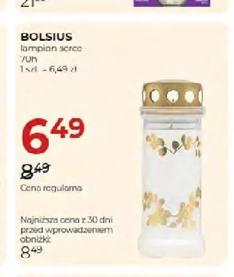 Lampion serce 70h Bolsius promocja w Drogerie Jawa