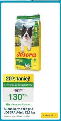 Sucha karma dla psa JOSERA Adult 12,5kg promocja w ERLI