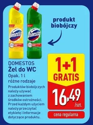 Żel do WC Domestos żółty promocja w Aldi