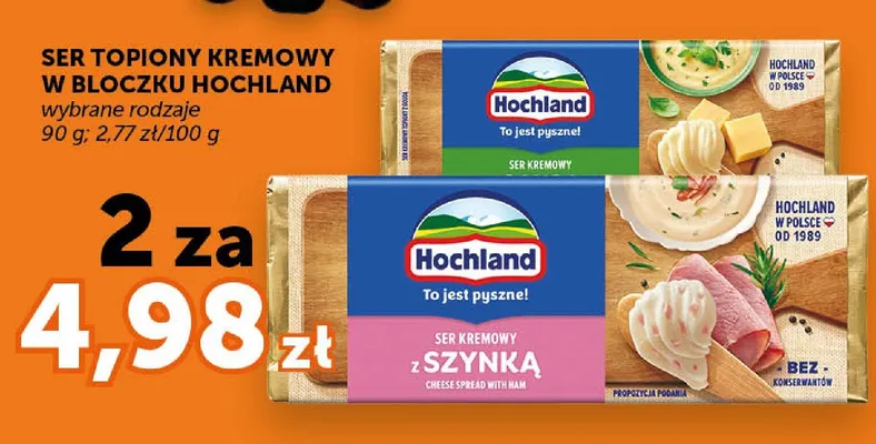Ser topiony kremowy Hochland promocja w Groszek
