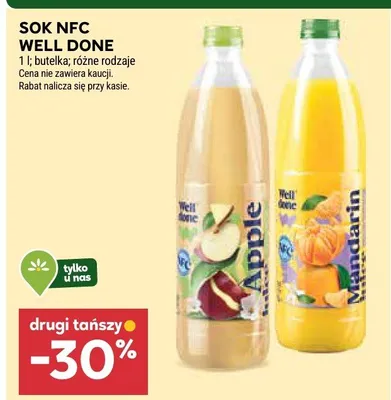 Sok NFC Well Done promocja w Stokrotka