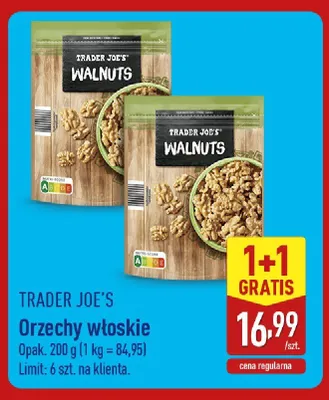 Orzechy włoskie Trader Joe's promocja w Aldi