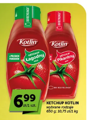 Ketchup łagodny Kotlin promocja w Euro Sklep