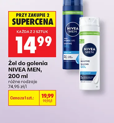 Żel do golenia Nivea Men Sensitive promocja w Biedronka