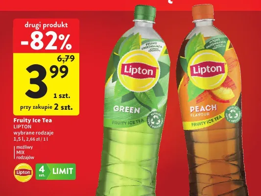 Napój Fruity Ice Tea Green promocja w Intermarche