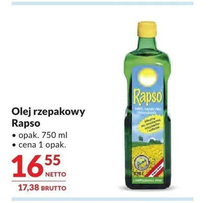 Olej rzepakowy Rapso promocja w Makro