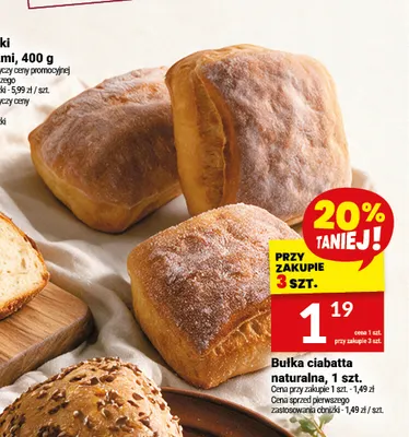 Bułka ciabatta naturalna Białecki promocja w Twój Market