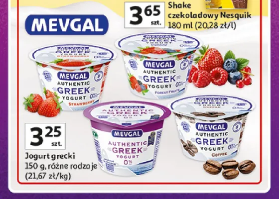 Jogurt grecki Mevgal kawowy promocja w Auchan