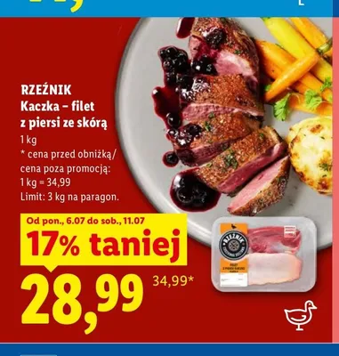 Filet z piersi kaczki ze skórą Rzeźnik promocja w Lidl
