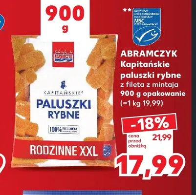 Kapitańskie paluszki rybne z fileta z mintaja Abramczyk promocja w Kaufland