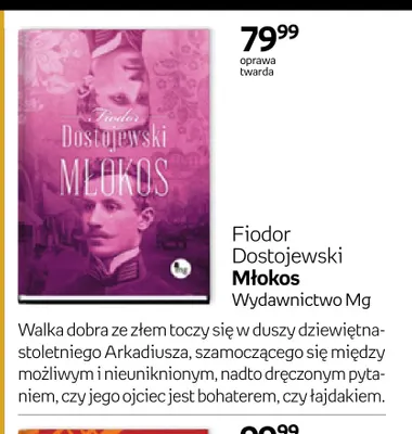Książka Młokos oprawa twarda Fiodor Dostojewski promocja w Empik