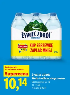 Woda źródlana niegazowana Żywiec Zdrój 6-pak promocja w Lidl