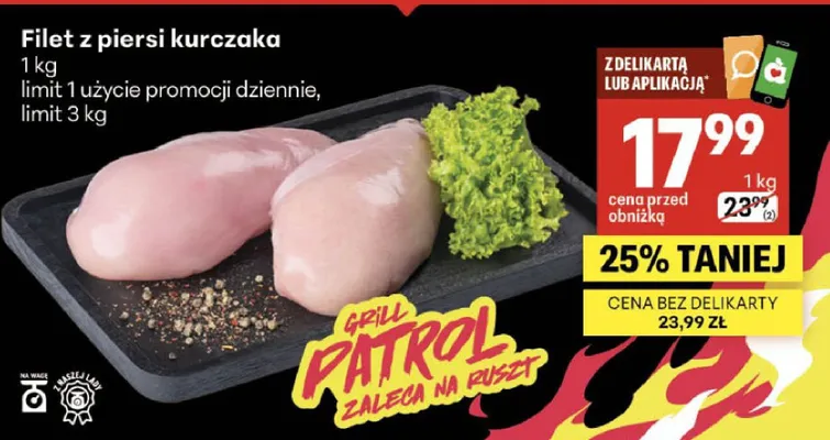 Filet z piersi kurczaka promocja w Delikatesy Centrum
