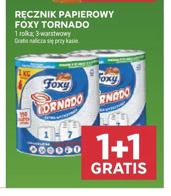 Ręcznik papierowy Foxy Tornado 3-warstwowy promocja w Stokrotka