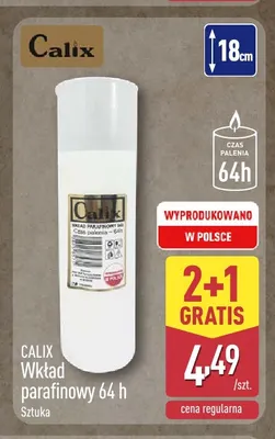 Wkład parafinowy 64 h Calix promocja w Aldi