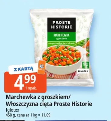 Marchewka z groszkiem Proste Historie promocja w Leclerc