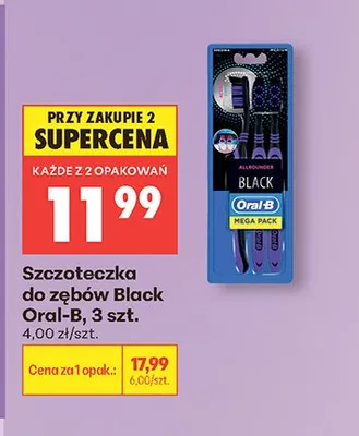 Szczoteczka do zębów Black Oral-B 3-pak promocja w Biedronka