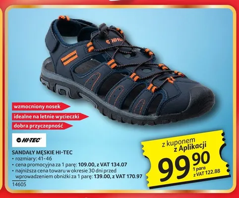 Sandały męskie HI-TEC promocja w Selgros