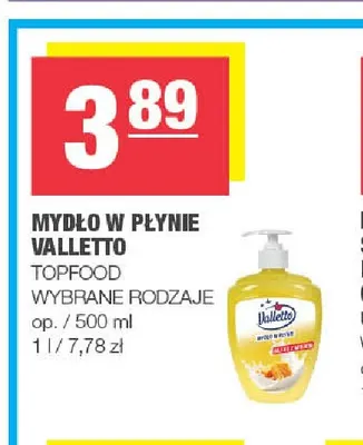 Mydło w płynie Valletto promocja w SPAR