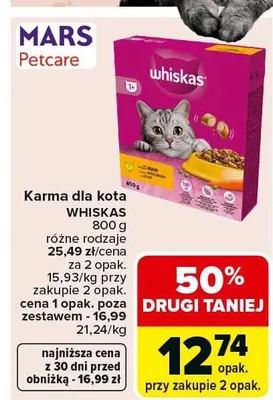 Karma dla kota różne rodzaje promocja w Carrefour