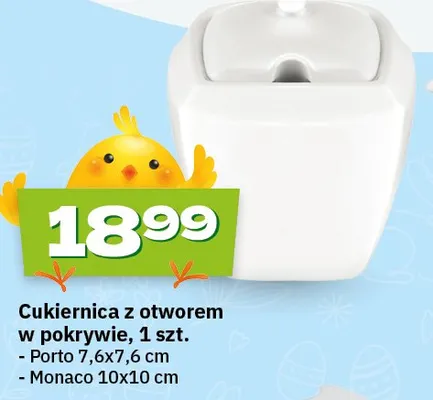 Cukiernica z otworem w pokrywie Porto 7.6x7.6cm promocja w Twój Market