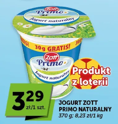 Jogurt naturalny Zott Primo promocja w Groszek
