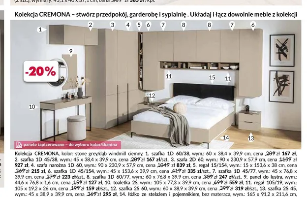 Szafka 1D 45/154 Cremona promocja w Salony Agata