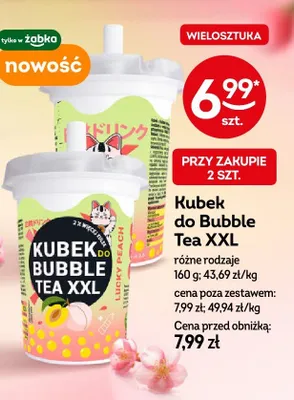 Kubek do Bubble Tea XXL Lucky Peach promocja w Żabka
