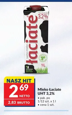 Mleko UHT Łaciate 3,2% promocja w Makro