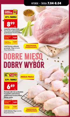 Łopatka wieprzowa bez kości pakowana próżniowo promocja w Biedronka