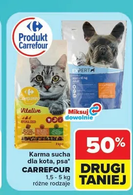 Karma sucha dla kota Carrefour Vitalive Sterilized promocja w Carrefour Market