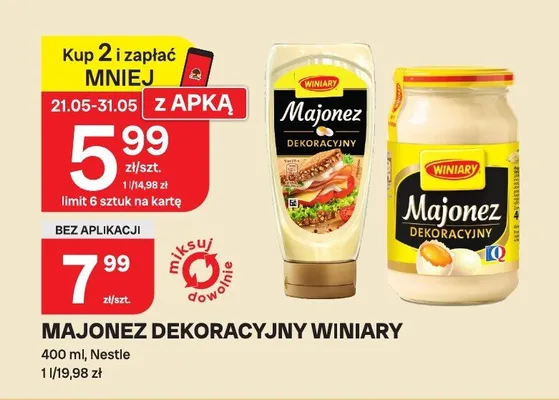 Majonez Dekoracyjny Winiary promocja w Chorten