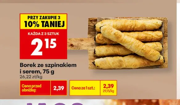 Borek ze szpinakiem i serem promocja w Biedronka