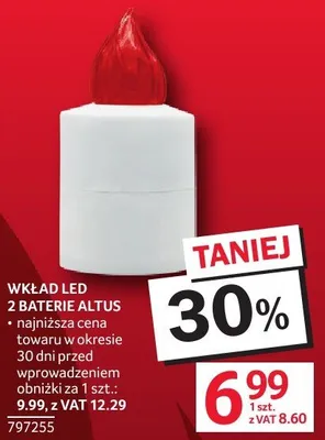 Wkład LED 2 baterie ALTUS promocja w Selgros