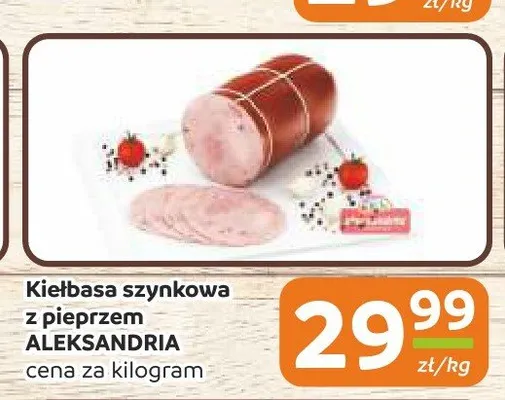 Kiełbasa szynkowa z pieprzem Aleksandria promocja w Społem Częstochowa