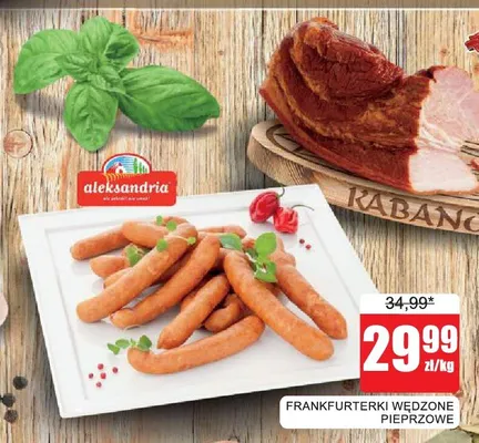 Frankfurterki wędzone pieprzowe Aleksandria promocja w Bingo