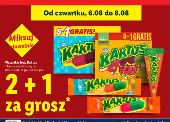 Lody Kaktus 9-pak promocja w Lidl