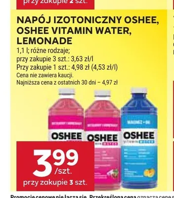 Woda witaminowa Oshee Vitamin Water różowa promocja w Stokrotka