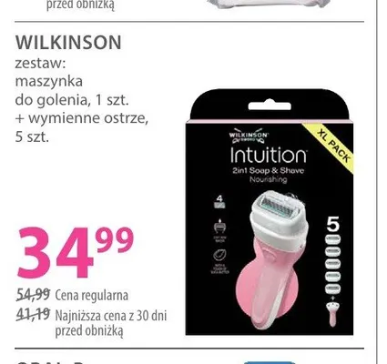 Zestaw maszynka do golenia Wilkinson Sword Intuition + ostrza wymienne promocja w Hebe