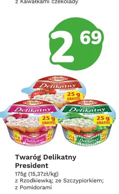 Twaróg delikatny President z pomidorami promocja w Limonka