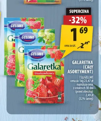 Galaretka truskawkowa Gellwe promocja w Arhelan