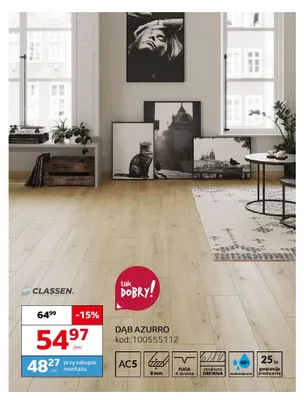 Panele podłogowe Dąb Azurro Classen promocja w Komfort