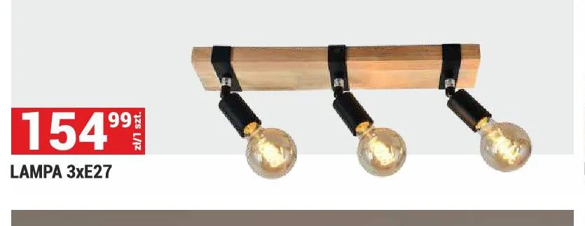 Lampa 3xE27 promocja w Merkury Market