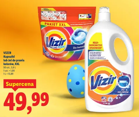 Kapsułki do prania kolorów, XXL 50 szt. promocja w Lidl